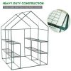 Mini Walk-In A-Frame Greenhouse with 8 Shelves 5’x5’x6.4’