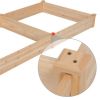 Solid Wood Raised Garden Bed Divided Planter 92” x 47” x 9”
