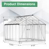 8’x10' Polycarbonate and Aluminum Frame A-Frame Greenhouse