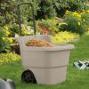 15 Gallon Resin Rolling Lawn and Utility Cart, 20.75 in D x 35.75 in H x 22.5 in W