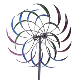 The Original Rainbow Kinetic Wind Spinner Decorative Lawn Ornament 79 Inches Tall