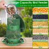 Powder Coated Iron Wild Bird Feeder 3-Tier, 6 Perches and 4 Water Bowls 360 Degree Viewing