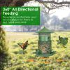 Powder Coated Iron Wild Bird Feeder 3-Tier, 6 Perches and 4 Water Bowls 360 Degree Viewing