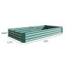 Coated Metal Raised Garden Bed in Green 7.6ft x 3.7ft x 1ft
