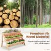 3-Tier A-Frame Elevated Raised Planter Boxes w/ Storage Shelf