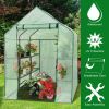 Mini Walk-In A-Frame Greenhouse with 8 Shelves 5’x5’x6.4’