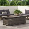 Outdoor MGO Grey Wood Finish Fire Pit Table 50,000 BTU 56” D