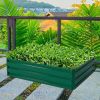 Coated Steel Raised Garden Bed for Patio/Ground 40”x 32”x12”