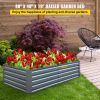 Rectangle Galvanized Steel Raised Garden Bed 80" x 40" x 19"