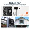 VEVOR Shutter Exhaust Fan, 14'' with Temperature Humidity Controller, EC-motor, 1513 CFM, 10-Speed Adjustable Wall Mount Attic Fan, Ventilation and Co