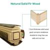Wooden Fir Divided Raised Garden Bed 93in x 23.6in x 9in