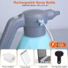 2L/0.5Gallon Electric Spray Bottle Rechargeable Handheld Automatic Plant Watering Sprayer Tank 360 Degrees Adjustable Spout