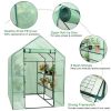 Mini Walk-In A-Frame Greenhouse with 8 Shelves 5’x5’x6.4’