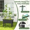Self-watering Elevated Raised Bed with Trellis 30" x 14.5" x 74.5”