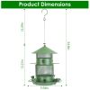 Powder Coated Iron Wild Bird Feeder 3-Tier, 6 Perches and 4 Water Bowls 360 Degree Viewing