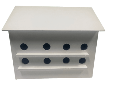 Martin Birdhouse 2-Story, 16 Birdhouse Rooms 2” Entry Holes with Gloss White Wood