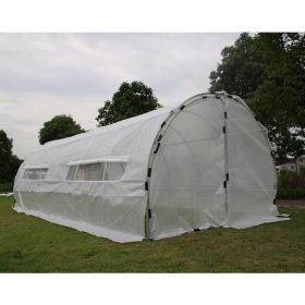 GROW1 Heavy-Duty PE Hoop Greenhouse Steel Frame 3 Sizes (size: 20ft x 10ft x 6.5ft)