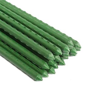 Grow1 Steel Stake Plant Supports - Green 20pcs (size: 6ft x 7/16')