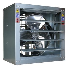 GROW1 Greenhouse Belt Driven Fan w/ Shutter (size: 24in)