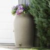 Plastic Urn Rain Barrel with Planter 50-Gallon Top in 3 Colors