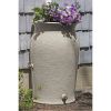 Plastic Urn Rain Barrel with Planter 50-Gallon Top in 3 Colors