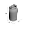 Plastic Urn Rain Barrel with Planter 50-Gallon Top in 3 Colors