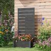 Modern Outdoor Planter with Slatted Trellis in 3 Finishes 28"x59"
