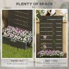 Modern Outdoor Planter with Slatted Trellis in 3 Finishes 28"x59"