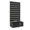 Modern Outdoor Planter with Slatted Trellis in 3 Finishes 28"x59"