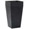 Set of 3 Faux Rattan In/Outdoor Planters in 3 Colors 14"Wx24"H
