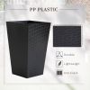 Set of 3 Faux Rattan In/Outdoor Planters in 3 Colors 14"Wx24"H