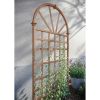 77-inch Outdoor Light Brown or White Vinyl Lattice Garden Trellis with Arched Top