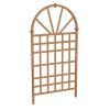 77-inch Outdoor Light Brown or White Vinyl Lattice Garden Trellis with Arched Top
