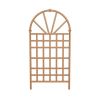 77-inch Outdoor Light Brown or White Vinyl Lattice Garden Trellis with Arched Top