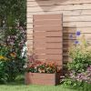 Modern Outdoor Planter with Slatted Trellis in 3 Finishes 28"x59"