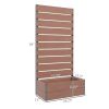 Modern Outdoor Planter with Slatted Trellis in 3 Finishes 28"x59"