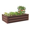 Galvanized Steel Raised Bed Planter 4 Colors 48x24x10 Inches