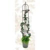 60-inch Bronze or Copper Finish Steel Outdoor Garden Trellis Obelisk