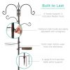 Complete Metal Bird Feeder Station with 4 Feed Options - Comes in Black or Bronze Finish 89” Tall.