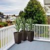 Set of 3 Faux Rattan In/Outdoor Planters in 3 Colors 14"Wx24"H