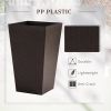 Set of 3 Faux Rattan In/Outdoor Planters in 3 Colors 14"Wx24"H