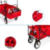 Collapsible Utility Wagon Cart Indoor/Outdoor with Canopy - Blue or Red