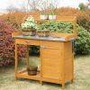 Gardening Bench in Metal or Stainless Steel Tabletop 44x18x49”