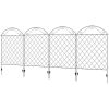 4 Pack Black Steel Foldable Fence Arch Trellis Panel Animal Barrier