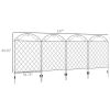 4 Pack Black Steel Foldable Fence Arch Trellis Panel Animal Barrier