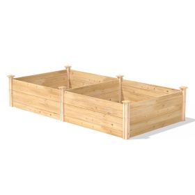 High Cedar or Pine Raised Garden Bed 8ft x 4ft Made in USA (Type: Cedar)