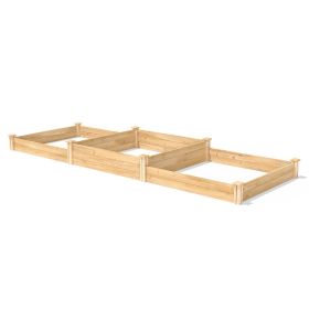 Cedar or Pine Wood Raised Garden Bed 12 ft x 4ft Made in USA (Type: Cedar)