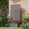 Modern Outdoor Planter with Slatted Trellis in 3 Finishes 28"x59"