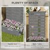Modern Outdoor Planter with Slatted Trellis in 3 Finishes 28"x59"
