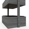 4 Tier Vertical Grey or Natural Wood Planter Boxes 32x18x56 In